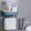 Bathroom Shelf Organizer Bath Shower Gel Shampoo Holder Storage Rack Punch Free