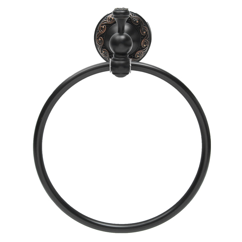 Antique Black Space Copper Towel Ring Holder Bathroom Wall Mounted Rack Hanger