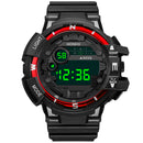 HONHX 81-66F Men Fashion Luminous Display Calendar Alarm Colock Sport Digital Watch