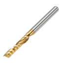 Drillpro 3.175mm Shank 12/15/17/22mm Single Flute End Mill Cutter Titanium Coated Spiral Drill Bit
