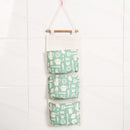 3 Grids Wall Hanging Storage Bag Organizer Toys Container Decor Pocket Pouch Desktop Organizer