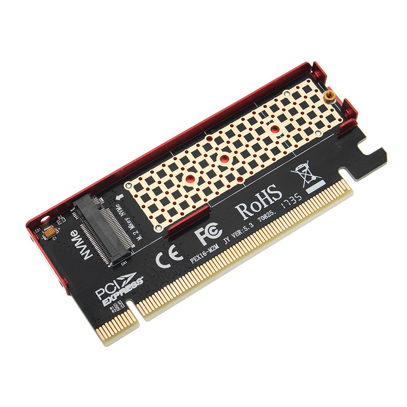 JEYI NVME M.2 PCI-E X16 2280 Expansion Card Gold Bar Aluminum Sheet Thermal Conductivity