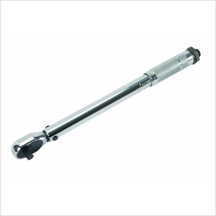 3/8inch Preset Adjustable Torque Wrench Molybdenum Steel Polished Chrome