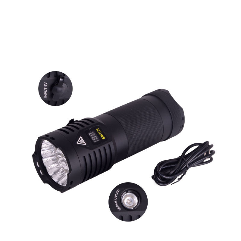 XANES T6 18LED 12000Lumens 5Modes USB Rechargeable LED Flashlight Outdoor Battery Indicator 18650 Flashlight