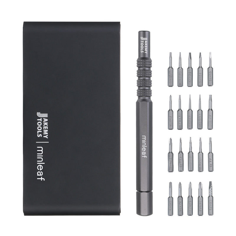 Minleaf ML-8170 21 In 1 Slide Open Hand Precision Screwdriver Set Mini Protable Phone Laptop Smartphone Screw Driver Repair Tool W/ 20 Bits