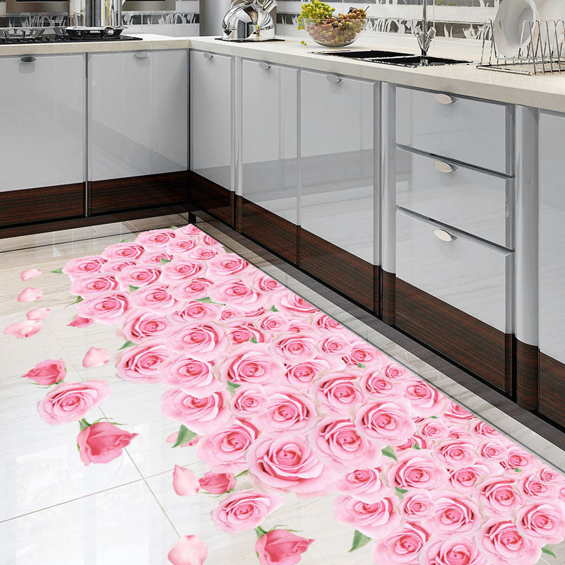 Miico FX82023 3D Rose Decorative Sticker Floor Sticker Bathroom Sticker Wall Sricker DIY Sticker