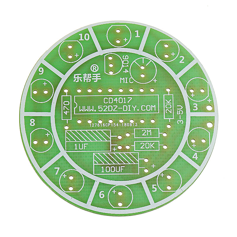 DIY LED Flash Kit Colorful Acoustic Rotating LED Lamp Kit