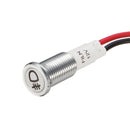Universal Pre-wired 12V 24V 36V 10mm Waterproof LED Dash Panel Warning Light Metal Indicator Lamp