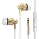PTM D11 Super Bass Earphone Sport Noise Canceling Volume Control Headset Metal Headphone