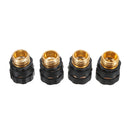 Drillpro 4pcs 3/4 Inch Brass Connector Garden Hose Quick Connect Water Hose Pipe Connectors Fitting