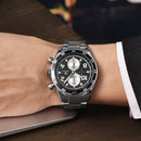 BENYAR 5126M Stainless Steel Luminous Hands Waterproof Chronograph  Business Men Watch Quartz Watch