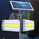 42LED/80COB 2 Head Rotating Solar Motion Light Outdoor Human Body Sensing Lamp
