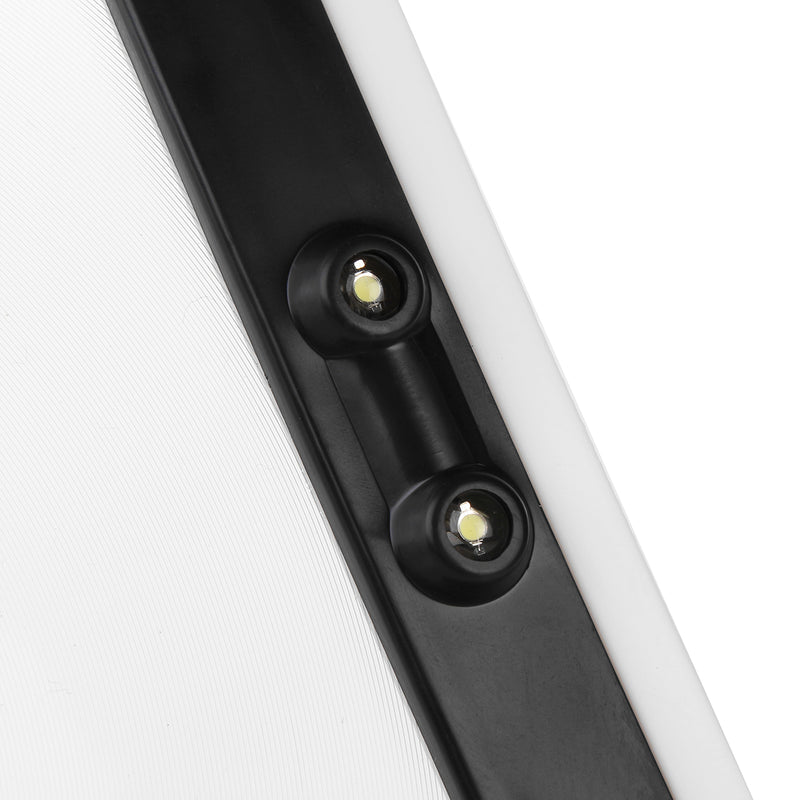 White Desktop Magnifier Plastic Magnifying Glass Standing Style With 2 LED Light