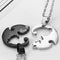 Trendy Geometric Animal Stainless Steel Necklace Cute Sweet Cat Pendant Puzzle Couple Necklace