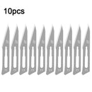 10Pcs Carving Surgical Blades DIY Cutting Tool PCB Repair Animal Surgical Tool with Handle