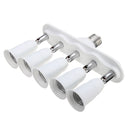 E27 to 5 E27 360 Adjustable Lampholder Bulb Socket Adapter Splitter AC110-230V