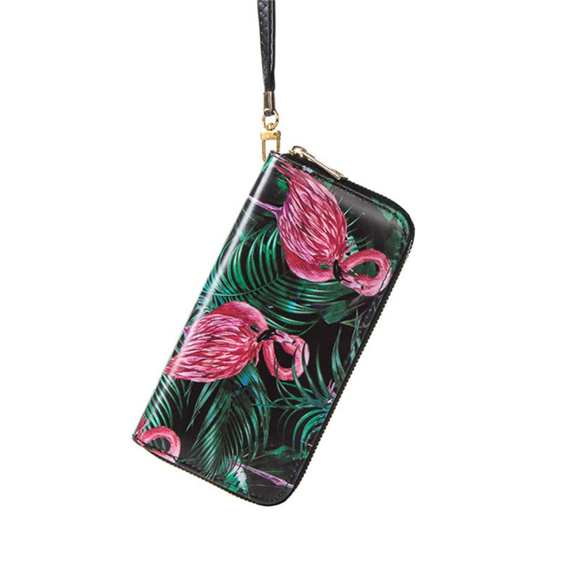 Multifunctional Unicorn Women Wallet Leather Purse Card Holder Zipper Phone Bag for iPhone Samsung