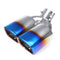 63mm Motorcycle Stainless Steel Inlet Sports Exhaust Tail Pipe Muffler Cover Cover