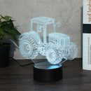 Tractor Drag Racing 3D Night Light Colorful LED USB Lamp Touch Remote Controller