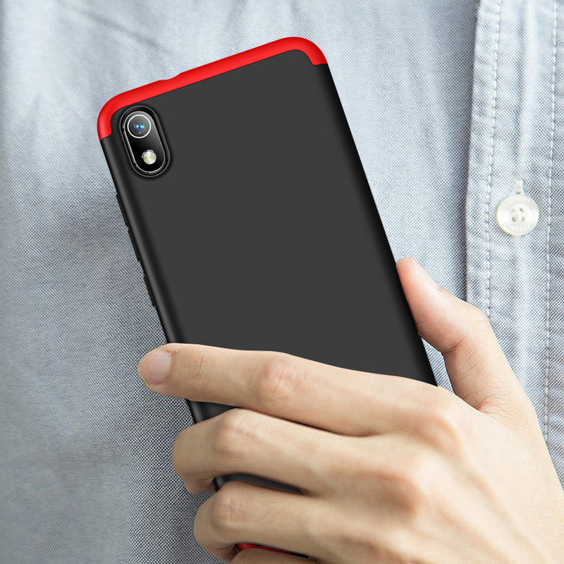 Bakeey 3 in 1 Double Dip 360 Hard PC Full Protective Case For Xiaomi Redmi 7A