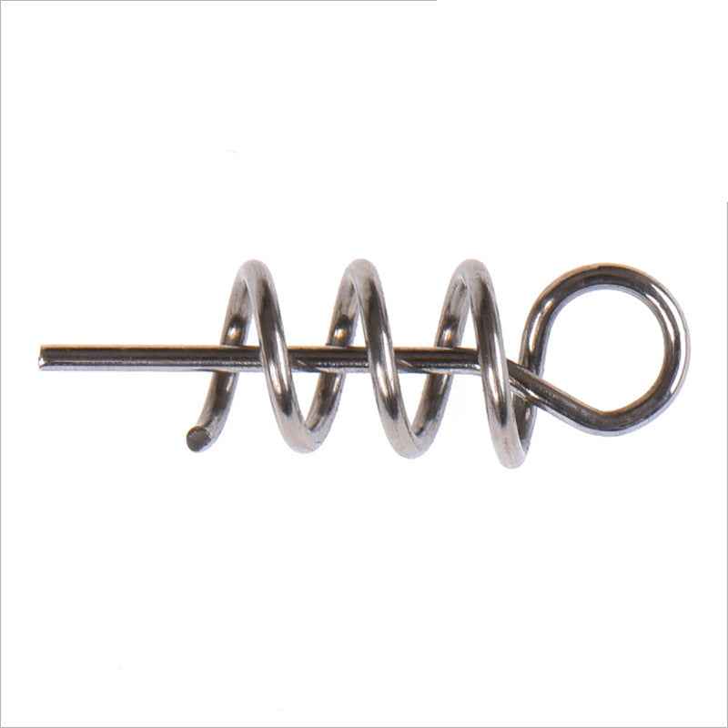 LEO 50pcs/pack 14mm 0.13g Stainless Steel Fishing Spring Probes Fishing Soft Lure Hook Connector
