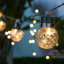 3.8M Solar Powered 10 LED Pineapple Hanging Bulb String Light Christmas Outdoor Party Patio Decor