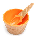 6PCS Children's Plastic Ice Cream Bowls Spoons Set Durable Ice Cream Cup Dessert Bowl