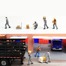 RM 1:64 Scale Figures Diorama To Move The Box Freight Courier Stevedore Model