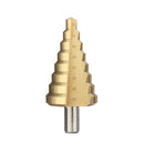 Drillpro 10-45mm HSS Step Drill Bit Titanium or Nitride Coating Cone Drill Bit Hole Cutter
