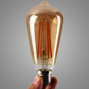 AC85-265V E27 ST64 4W Warm White Retro Antique COB Edison LED Light Bulb for Home Living Room Decor