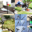 HO OO Scale 5Pcs Resin Craft Mini Street Light Lamp Antique Imitation Fairy Garden Home Miniature DIY Micro Landscape