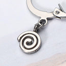 1 Piece Titanium Steel Hoop Earrings Cool 316L Stainless Steel Spiral Circle Pendant Unisex Jewelry