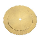 Drillpro 60/80x6x0.6mm 72T TI-coated Mini HSS Circular Saw Blade Rotary Cutter for Metal Woodworking