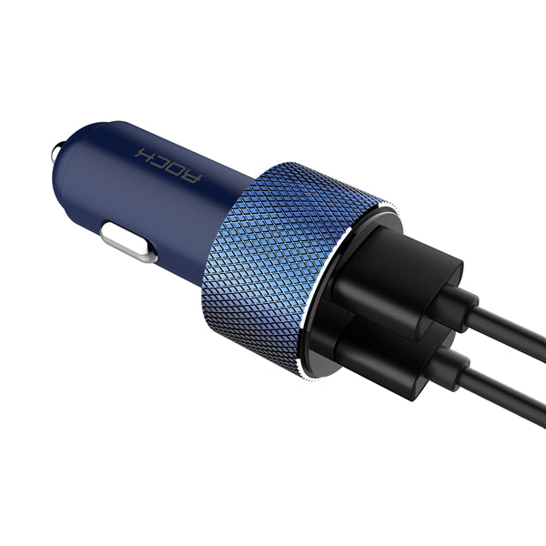 ROCK Sitor 3.4A LED Real-time Monitor Dual USB Fast Car Charger For Mobile Phone Tablet Camera