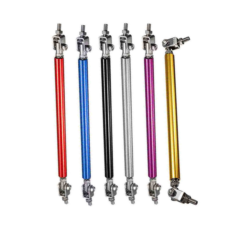 2x 5.9"-8.9" Universal Adjustable Front Bumper Protector Lip Splitter Rod Tie Bar