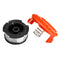 3Pcs Weed Eater String Replacement Spool Line + 1Pc Lawnmower Trimmer Cap & Spring