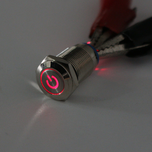 12V Push Switch Self Locking Switch 4 Pin Led Push Button Switch Latching Power Switch Waterproof