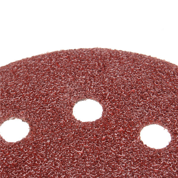 50pcs 125mm 8 Holes Hook Loop Sanding Discs 40/60/80/100/120 Grit Sander Pad Set