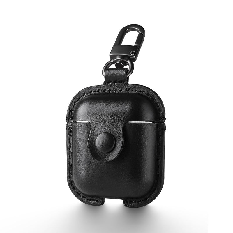 USAMS US-BH475 Earphone Bag Genuine Leather Protective Case Storage Cover for Airpods TWS Earphone