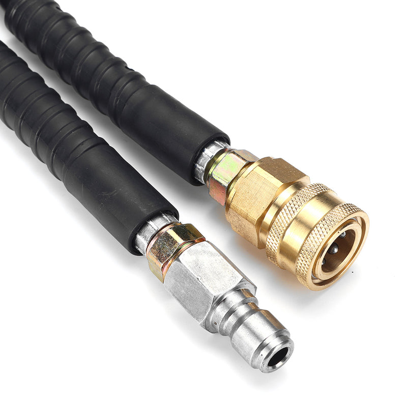 24/15/12/10/8/5/3M High Pressure Washer Cleaning Hose Water Pipe w/ 3/8" Quick Connect Fittings