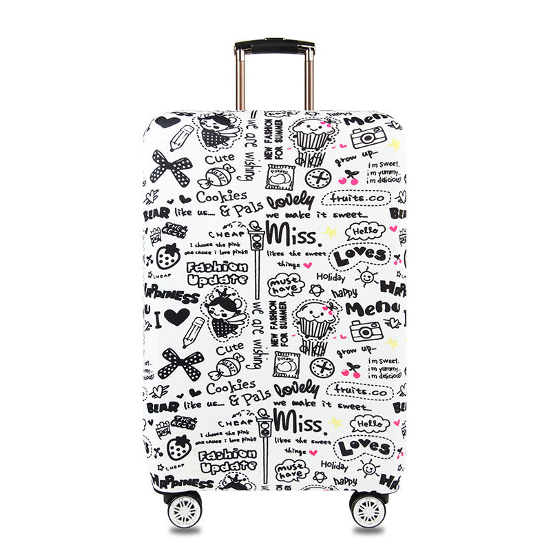 Honana Graffiti Style Elastic Luggage Cover Trolley Case Cover Durable Suitcase Protector 18-32Inch