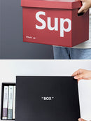 Creative paper storage box book debris storage box with lid dustproof dormitory student finishing box Desktop Organizer
