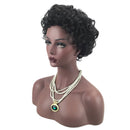 Women Natural Short Curly Hair Brazilian Wigs Ombre Black Wig Party Cosplay
