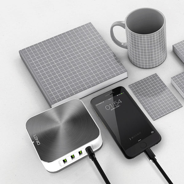 LDNIO A8101 QC3.0 50W 8 Ports Desktop Charger EU US Plug For iPhone X 8Plus OnePlus 5 Xiaomi Mi 6 S8