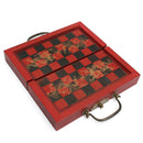 32 Pcs Terra Cotta Warriors Figure Chess Set with Chinese Wood Leather Box Board Games