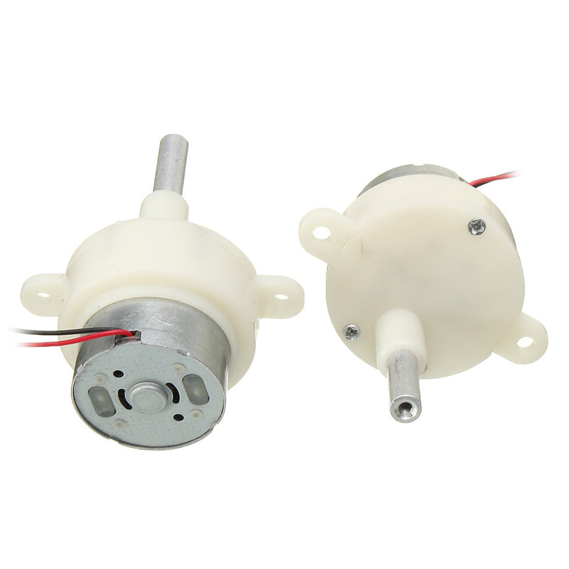 2pcs 3-12V 16RPM Worm Motor Reduction Gear Motor Electric Gear Box Reduction Motor
