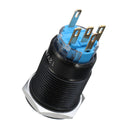 12V 5 Pin 19mm Led Metal Push Button Momentary Power Switch Waterproof Switch Black