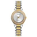 SKMEI 1262 Waterproof Ladies Wrist Watch Stainless Steel Strap Gift Quartz Watch