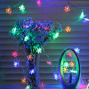 9.5M 75LEDs 8 Modes Multicolor Snowflake Fairy String Light for Christmas AC220V