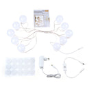 10PCS Hollywood Style Pure White LED Vanity Mirror Light Bulb Kit With Dimmer Controller for Makeup Dressing